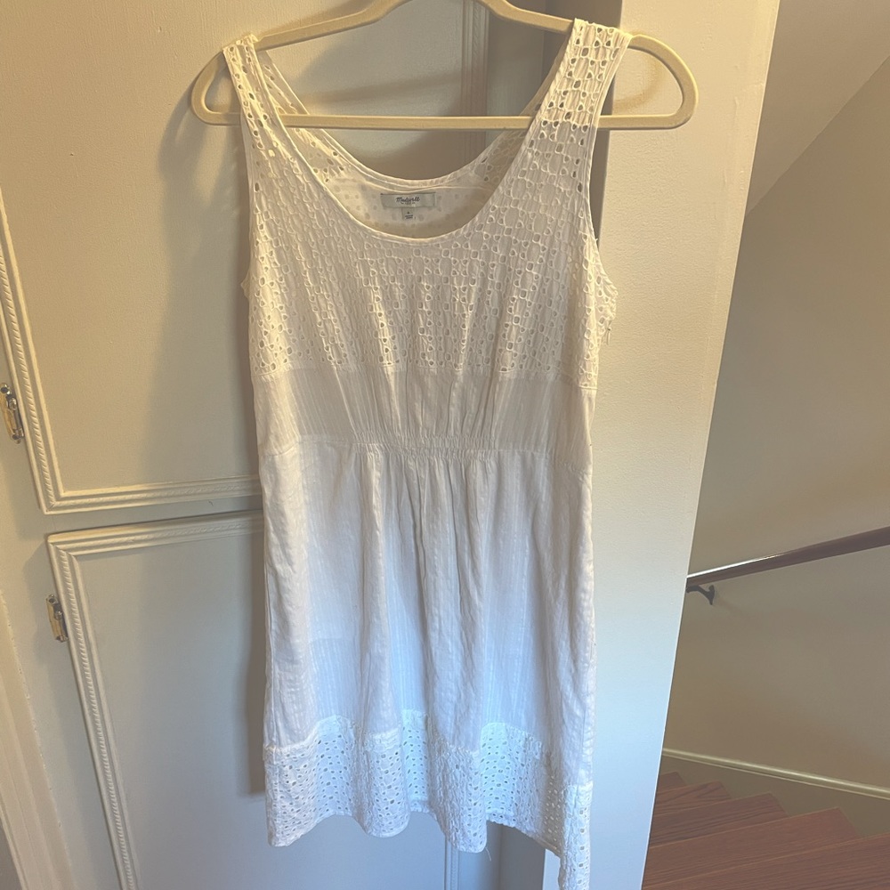 White madewell eyelet dress.